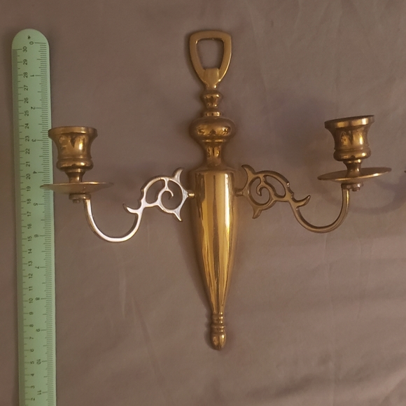 Brass Candleabra Sconces - Picture 2 of 4